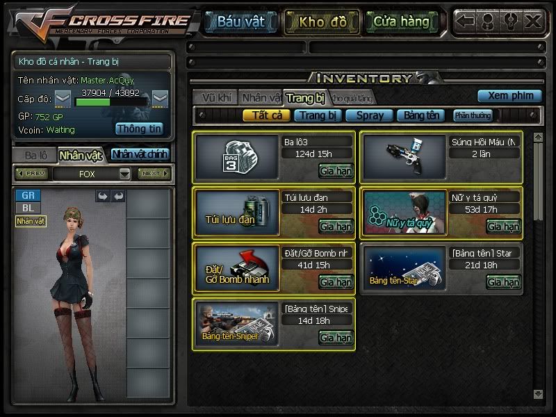 Sung Luc Anaconda Bán 2 Hạ Sĩ : Fox + (Anaconda gold) súng gp đủ dùng :D