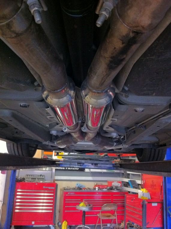 Resonators installed! (Kooks headers/gutted cats/stock exhaust