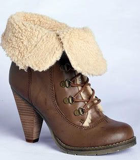 shearling booties