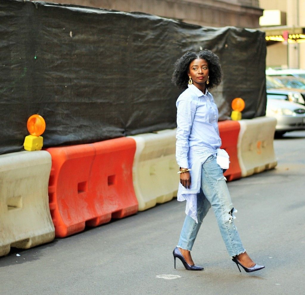  photo Button_Up_Striped_Shirt_Worn_with_Striped_Shirt_Around_Waist.jpg