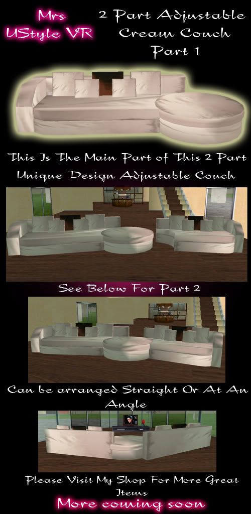 Adjustable Cream Couch 01