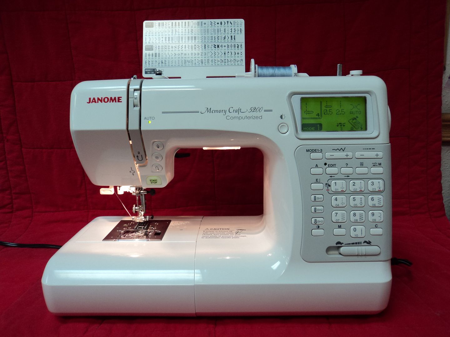 Janome Memory Craft 5200 ** Sewing ** Quilting** Crafting ** One Step Buttonhole