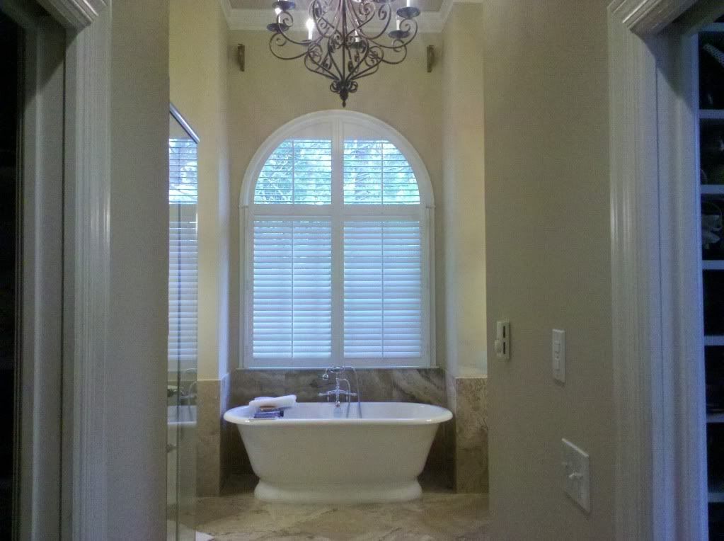 The hideous wallpaper is down, wall color undecided, looking for a perfect blue gray photo 1315427792.jpg