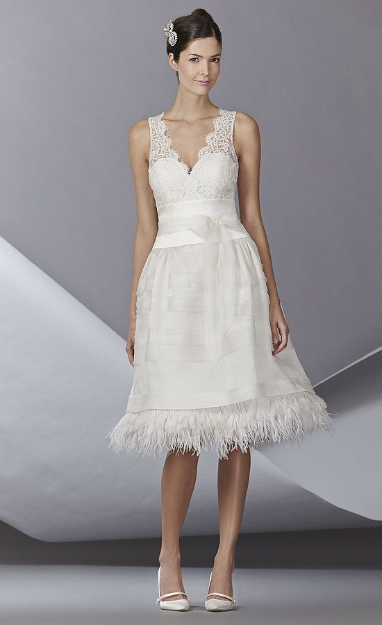 bridal carolina herrera short wedding dress fall 2014 photo Carolina-Herrera-Bridal-Fall-2014-2.jpg