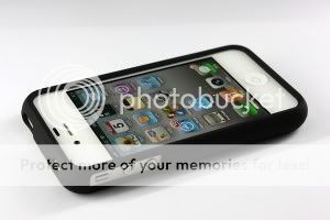   Brushed Aluminium Non Vapor Rubber Rim Bumper Case Apple Iphone 4 4S