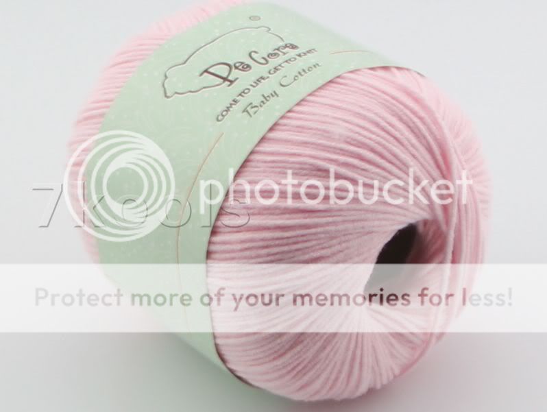 1x75g Wool Cotton Baby Sock Crochet Yarn,DK,Pink,7  