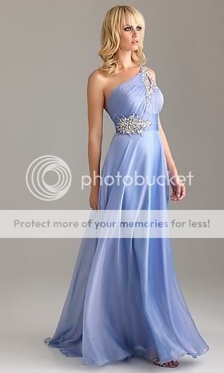 2012 One shoulder Beaded Formal Gown Prom Ball Evening Dress 2 4 6 8 