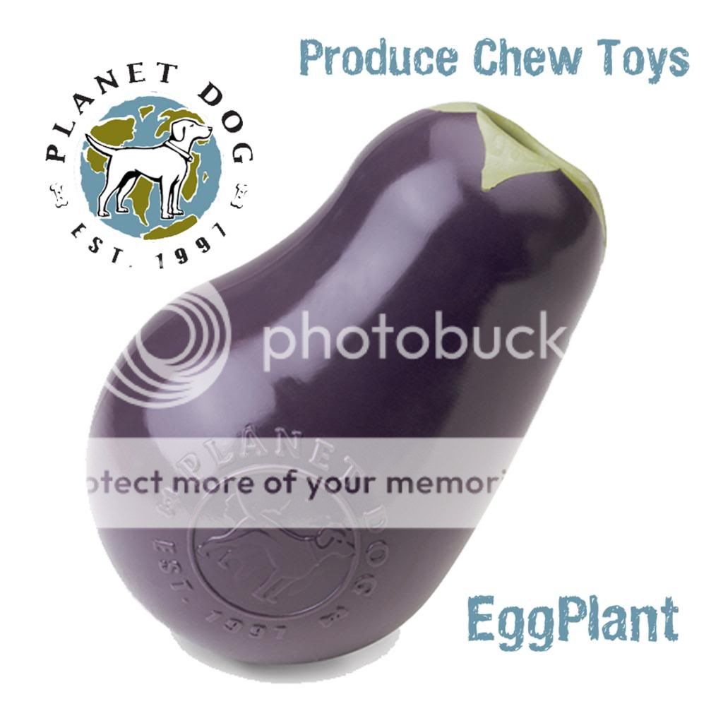 Planet Dog Eggplant Orbee Tuff Produce Veggie Shaped Indestructible Dog Toy