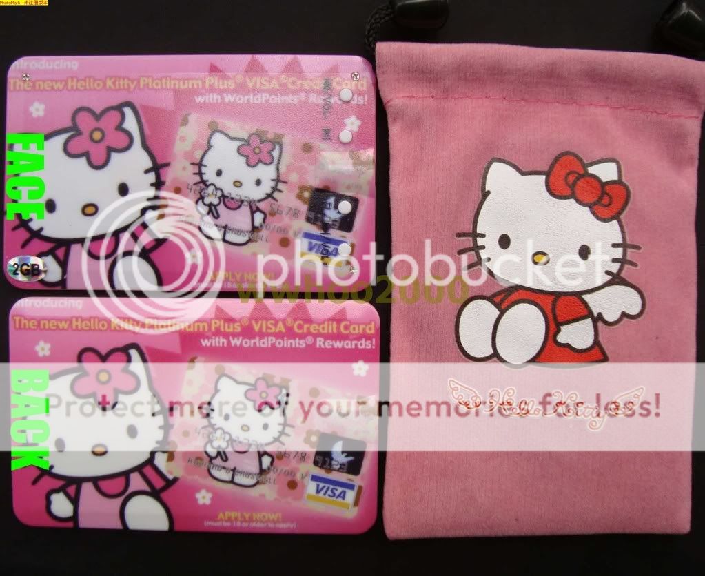 Hello Kitty Credit Card Size 2GB  Player Kitty Bag