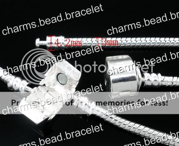   clasp snake chain charm bracelets fit european beads 18 cm 7 1